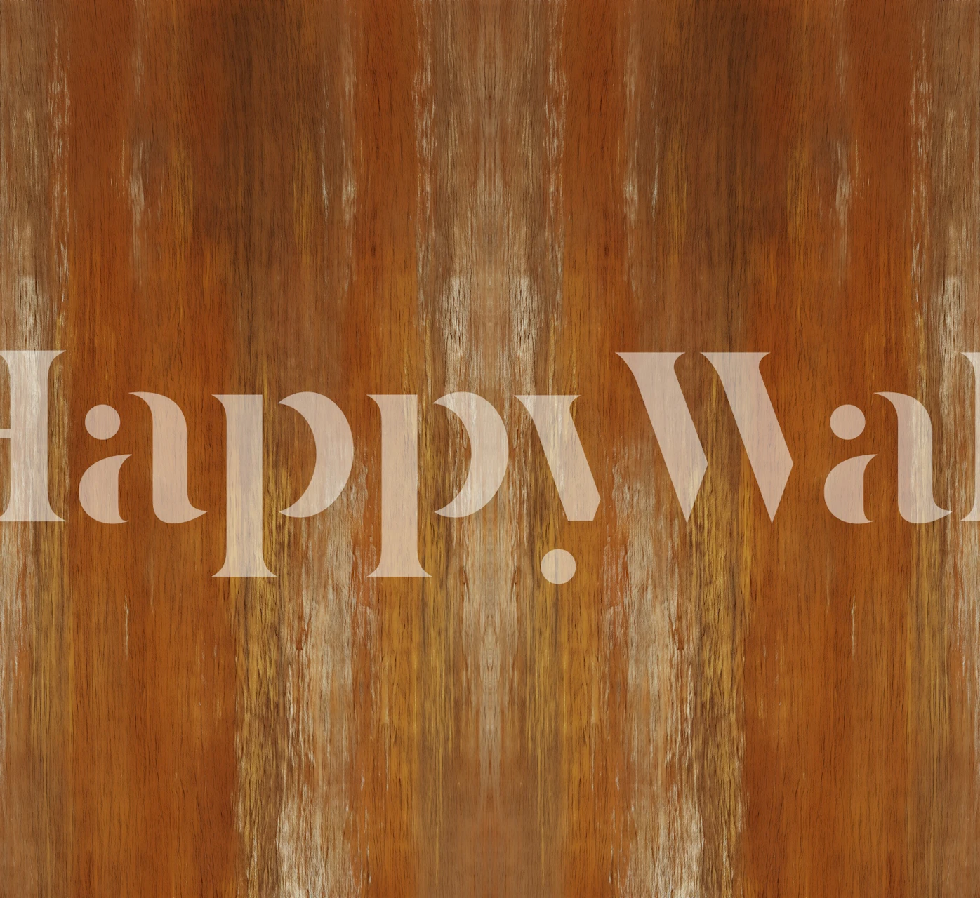 Warm teak wood grain wallpaper in a room