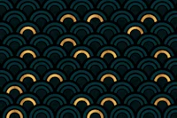 Dark Teal Arch Art Deco wallpaper