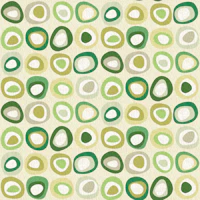 Mid Century Modern Pebbles Green Shades Light wallpaper
