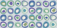 Mid Century Modern Pebbles Blue Green Light wallpaper