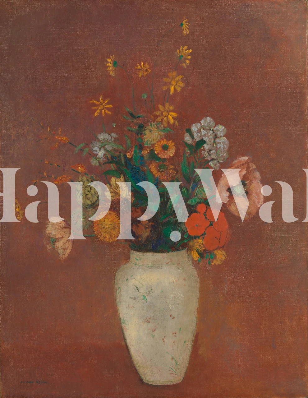 Vintage Bouquet wallpaper in a room