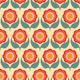 70s Fun Flowers - Bright