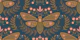 Deaths Head Moth - Dark Teal Blue