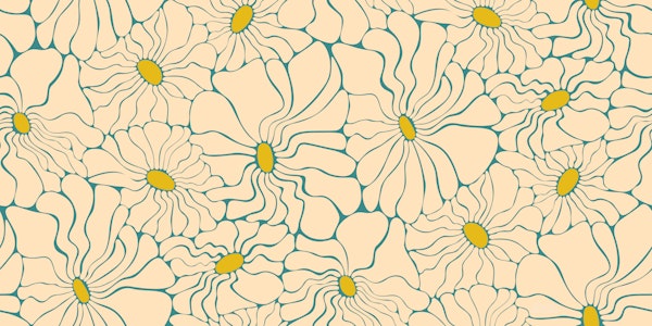 Groovy Fluid Flowers - Neutral