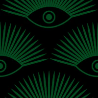 Art Deco Eye - Emerald papel pintado