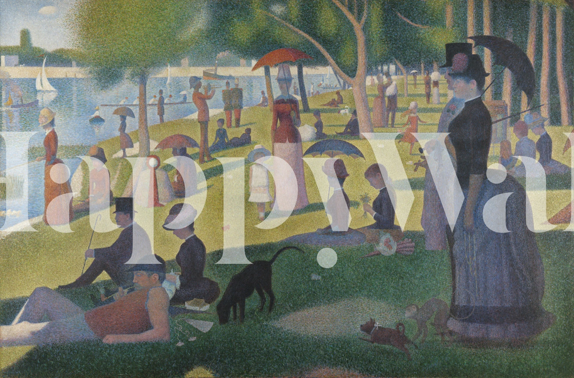 Dimanche Apres Midi - Seurat - Aster wallpaper