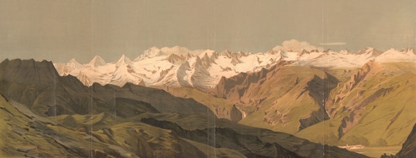 Vintage Mountain Landscape - Aster