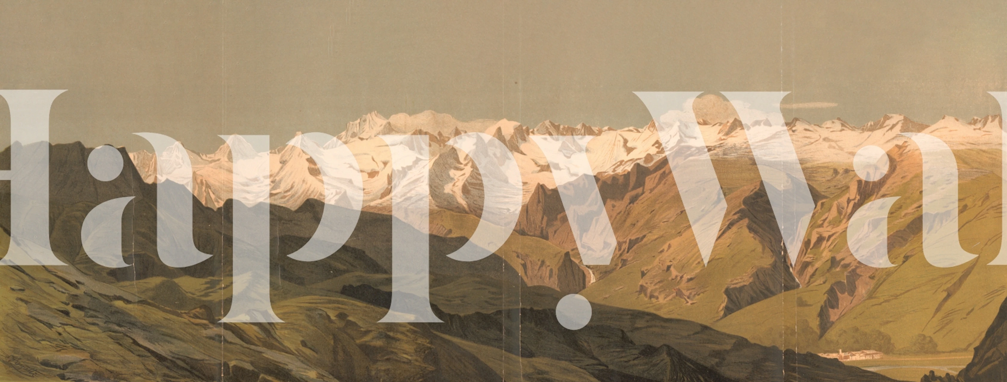 Vintage Mountain Landscape - Aster tapet