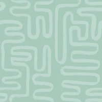 Soft Green Wavy Pathways Pattern L wallpaper