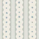 Scalloped Stripes Sage and Blue Floral