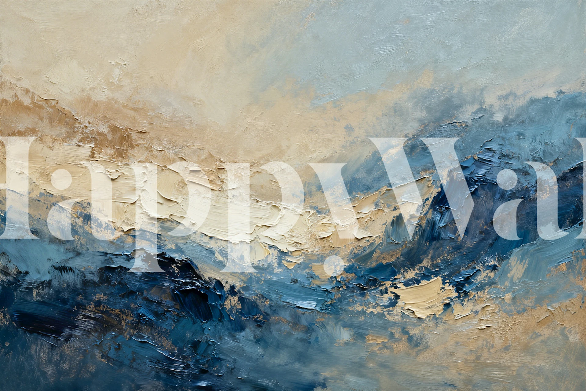 Coastal Mist Oil Texture tapet i et rum