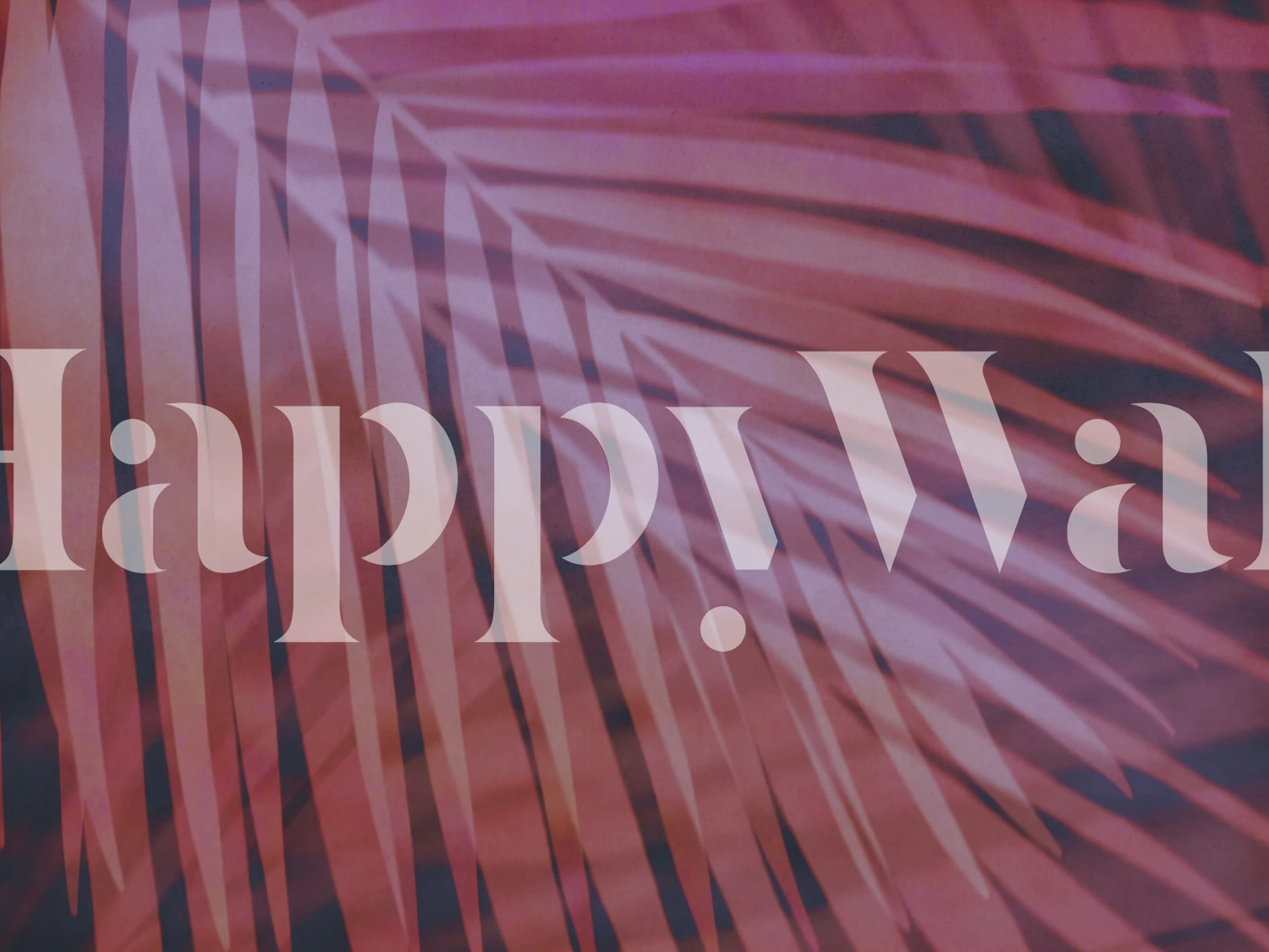 Abstract summer shadows wall mural in warm mauve and pink tones