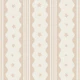 Peachy Retro Scallop Stripes and Blossoms