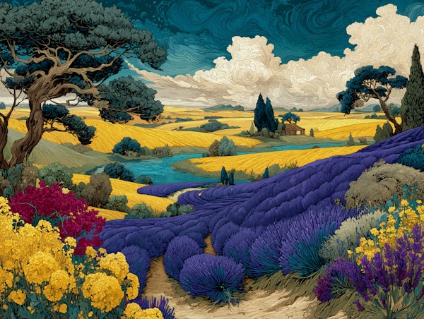 Provence Lavender Fields Paintrely