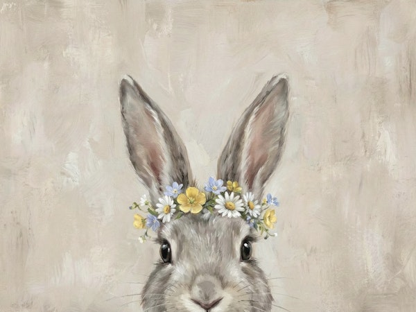 Bunny with Wildflower Crown