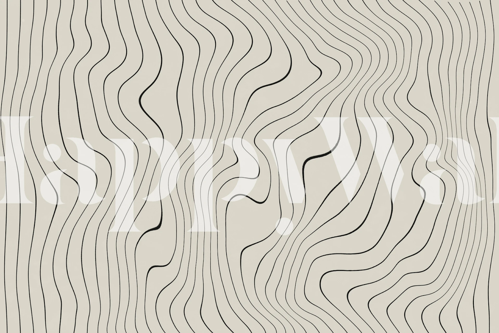 Line Distortion I wallpaper in a room