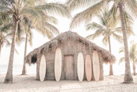 Surf Shack Under Palm Trees wallpaper