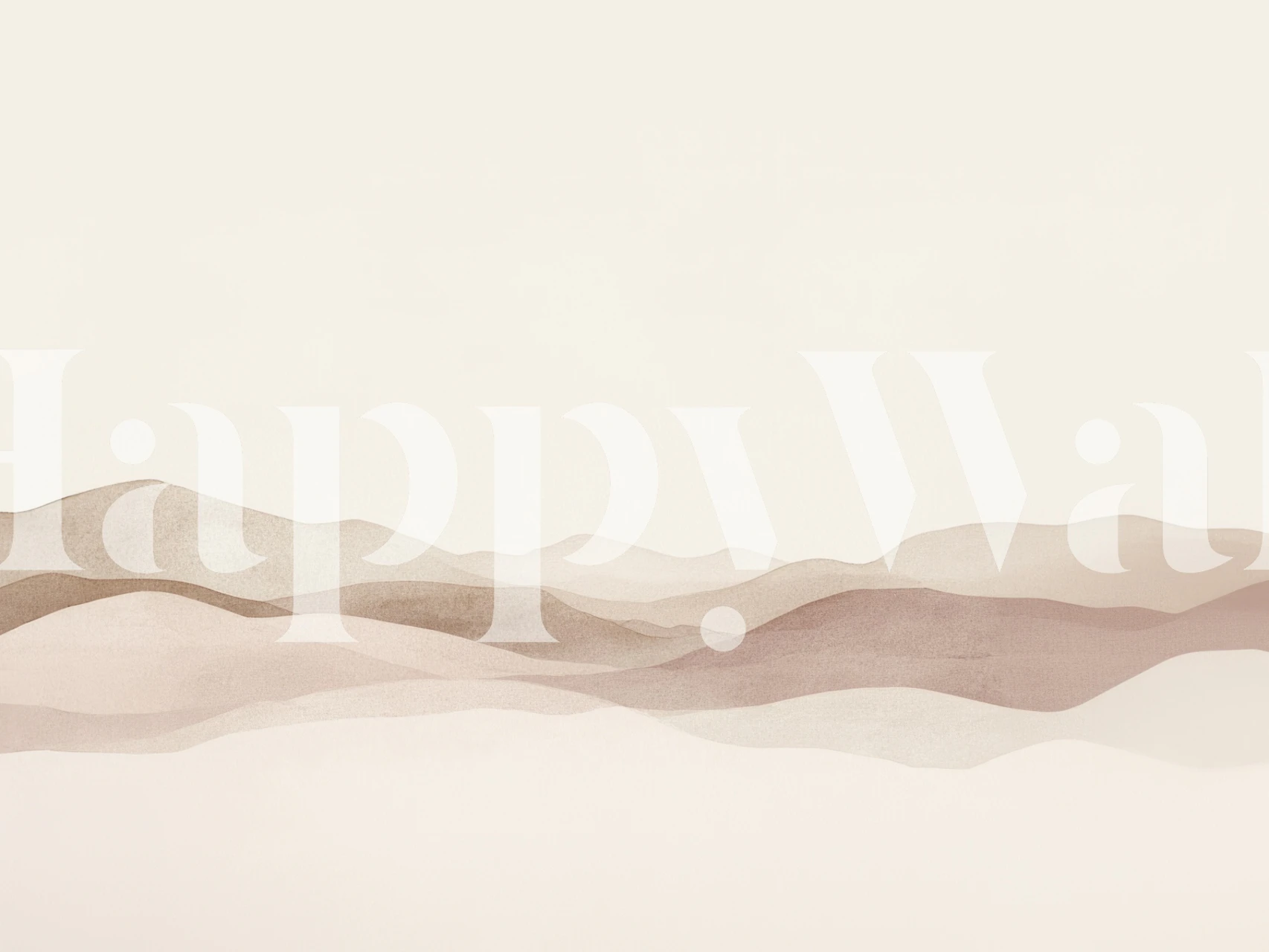 Tapet cu peisaj deșertic atenuat într-o cameră