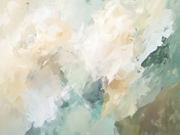 Soft Sage Abstract Brushstrokes