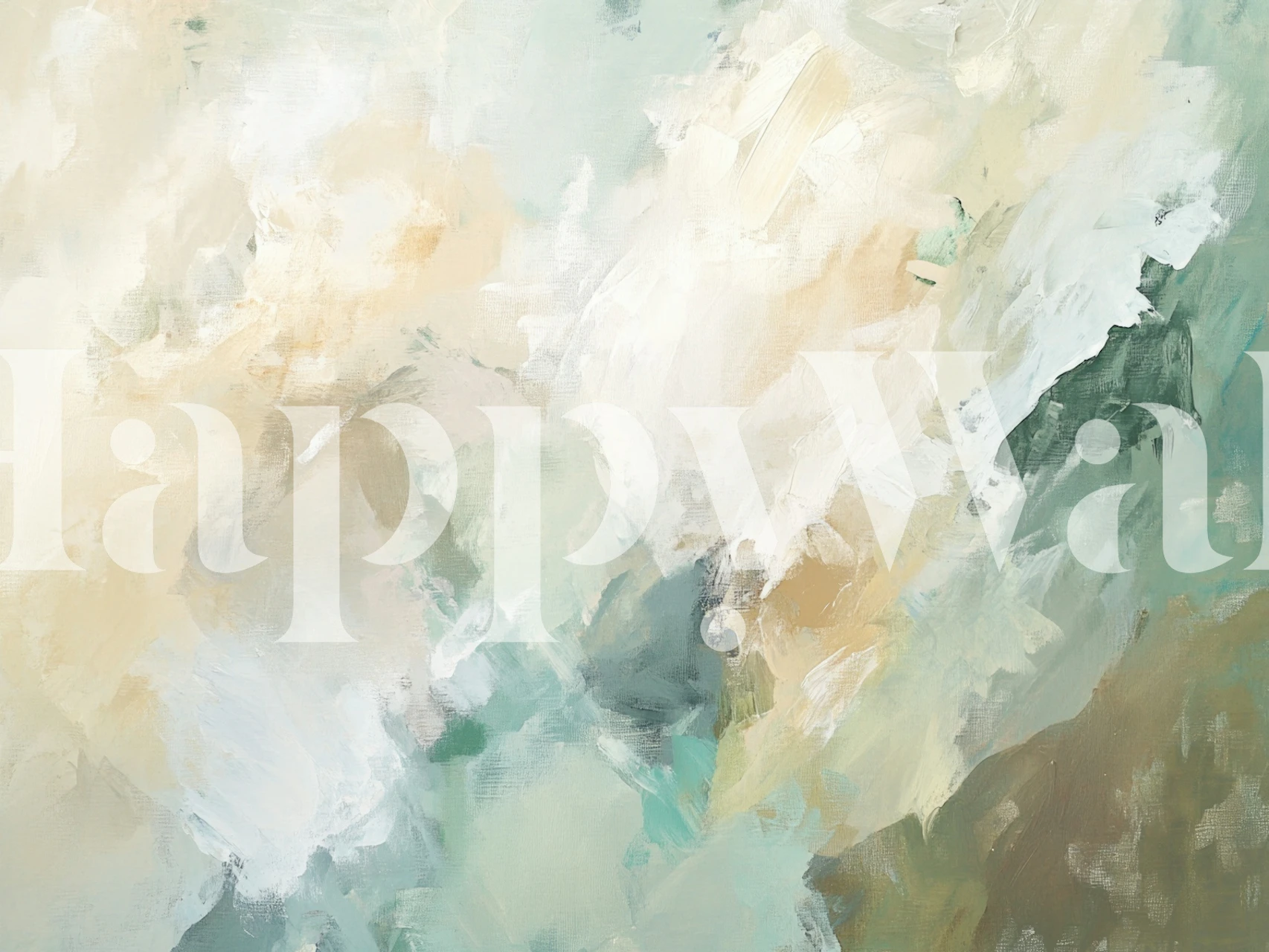Soft Sage Abstract Brushstrokes wallpaper design