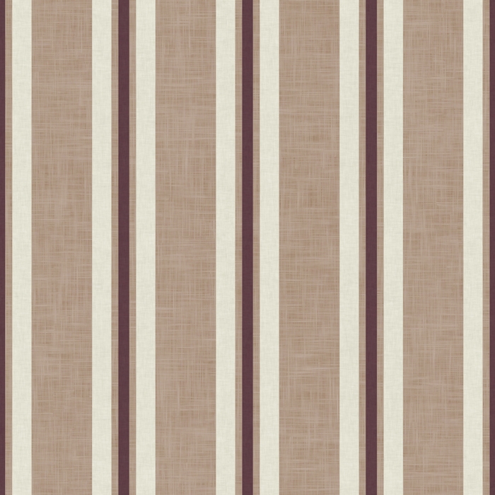 Cottage Ticking Stripe - Dusty Peach & Plum