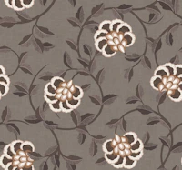 Vintage Botanical Scroll - Soft Brown wallpaper