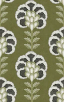 Botanical Bloom - Olive Green wallpaper
