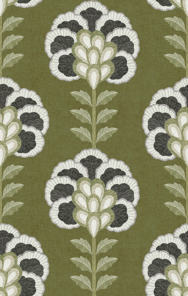 Botanical Bloom - Olive Green