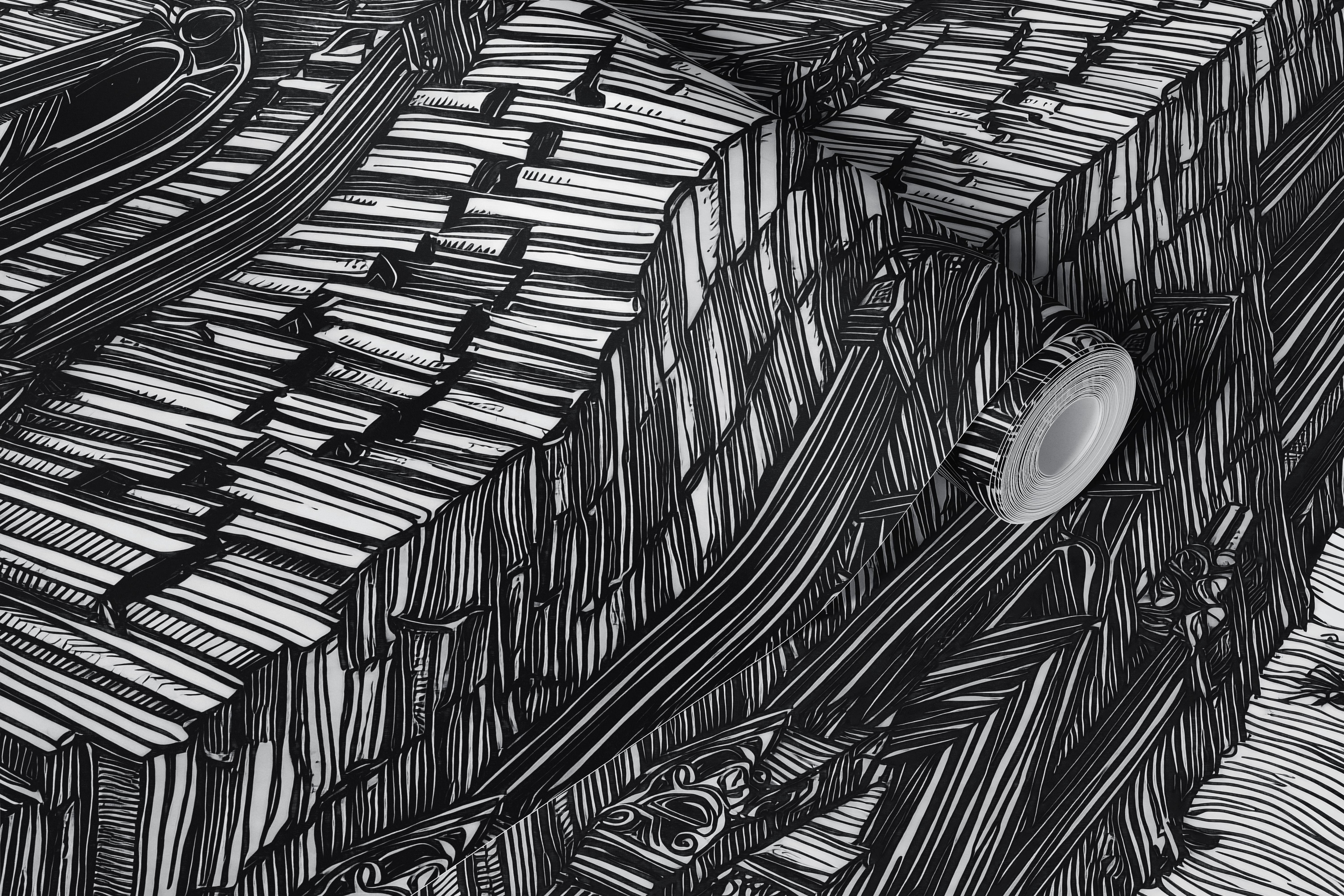 Tapet turn de catedrală gotică întunecată în cameră