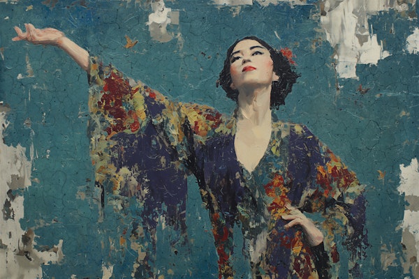 Spanish Flamenco Dancer Mural