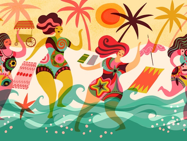 Bathing Beauties on the beach