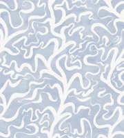 Ocean Botanical - Seaweed on Powder Blue wallpaper