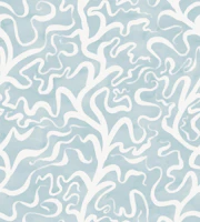 Ocean Botanical - Seaweed on Seafoam Blue wallpaper