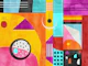 Retro 80s Neon Geometric Art