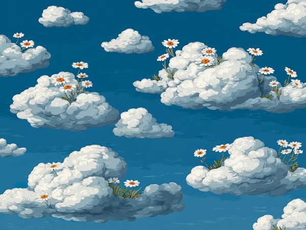 Floating Daisies in the Clouds
