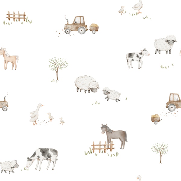 Farm Meadow Large in White