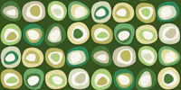 Mid Century Modern Pebbles Green Dark wallpaper