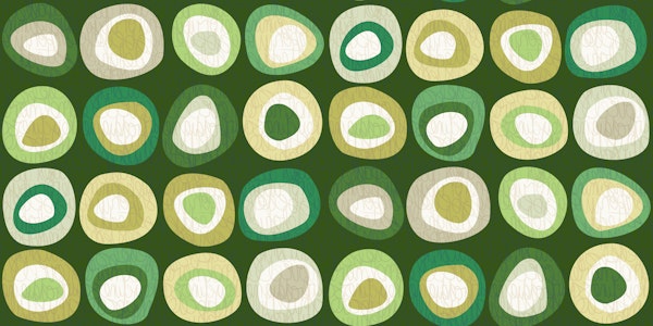 Mid Century Modern Pebbles Green Dark