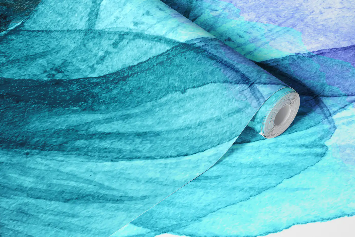 Soft Blue Botanical Blossom wallpaper roll