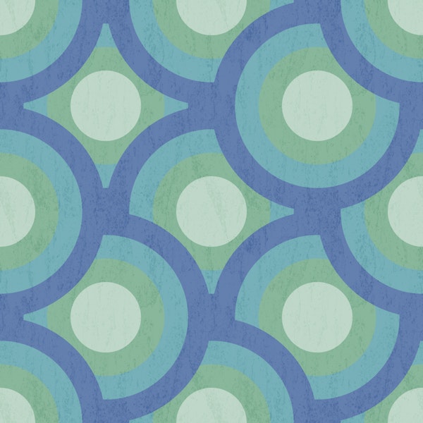 Geometric Circles Blue Green