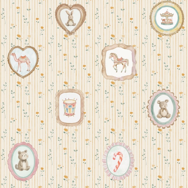 Vintage Kids Toy Pattern Mural