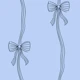 Dainty Ribbon Bows - Pastel Blue