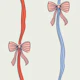 Dainty Ribbon Bows - Red Pink Blue