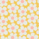 Big White Blossoms - Yellow and Pink