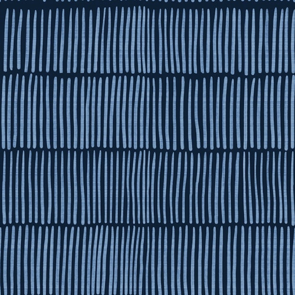 Textural Painted Indigo and Sky Blue Stripes