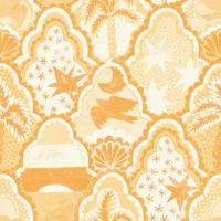 Sunny Scalloped tiles tapeet