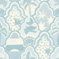 Ocean Motif Scalloped Tiles tapeet