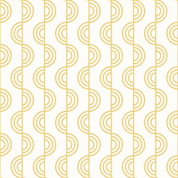 Yellow Stripes Arch Lines Pattern