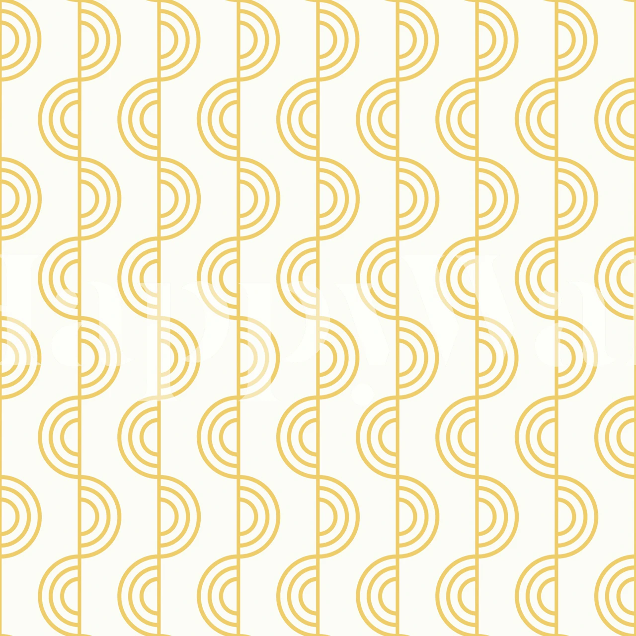 Dzeltenas svītras arkas līnijas tapete istabā