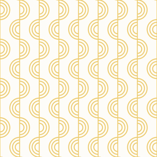 Yellow Stripes Arch Lines Horizontal Pattern